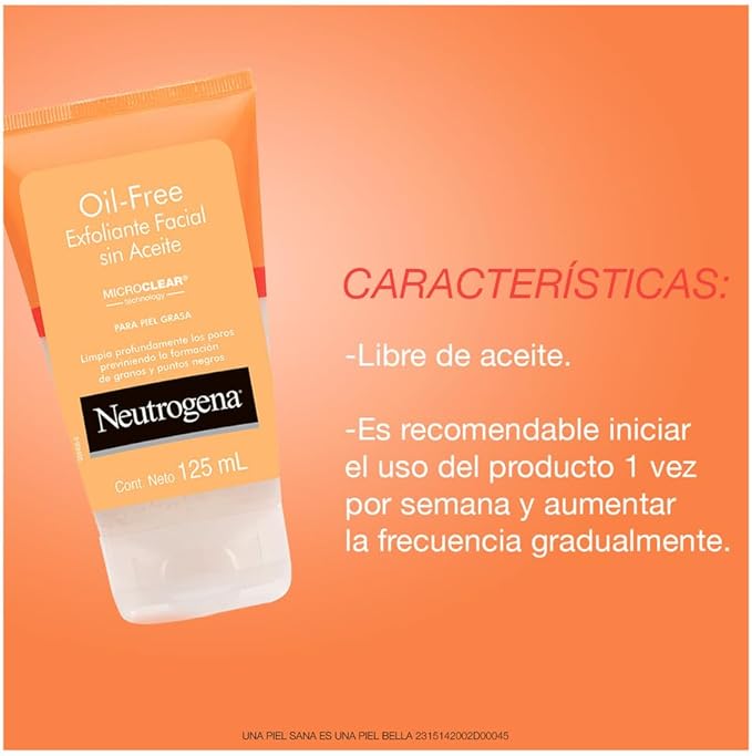 NEUTROGENA OIL-FREE EXFOLIANTEFACIAL SIN ACEITE