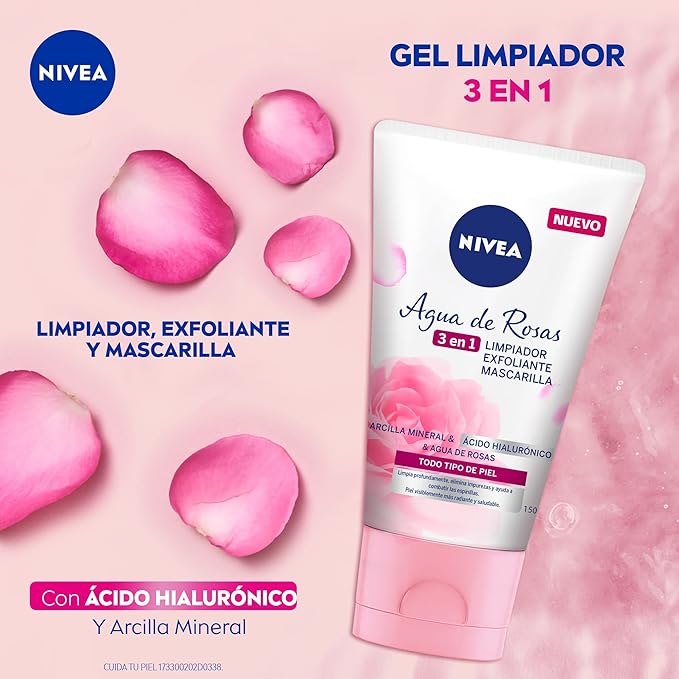 NIVEA AGUA DE ROSAS 3 EN 1